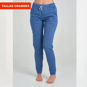 PANTALÓN DE PIJAMA DE MUJER AZUL – TALLAS GRANDES