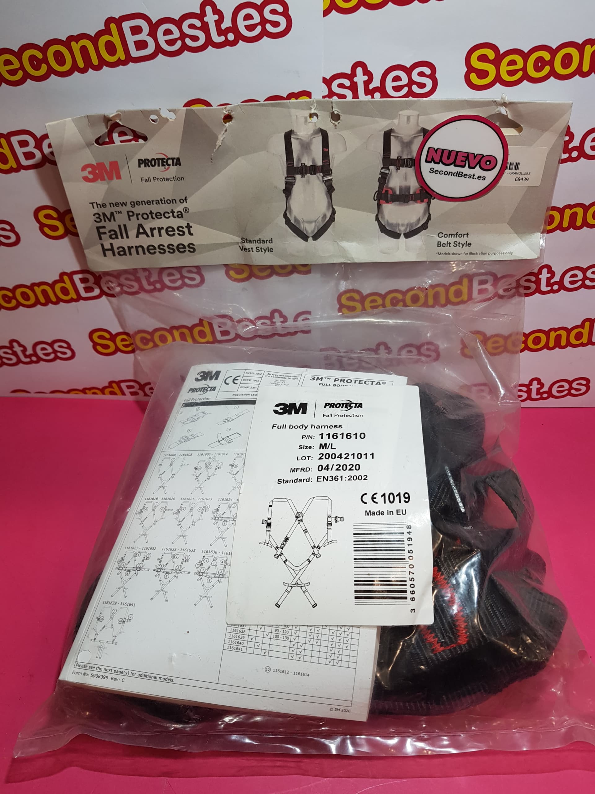 Arnés de seguridad Protecta Comfort tallas M/L Nuevo - Imagen 2