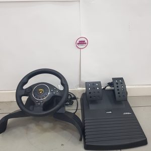 Atomic Accessories Lamborghini Super Sport Steering Whell Volante Compatible con Playstation 2, 3 y Pc Segunda Mano