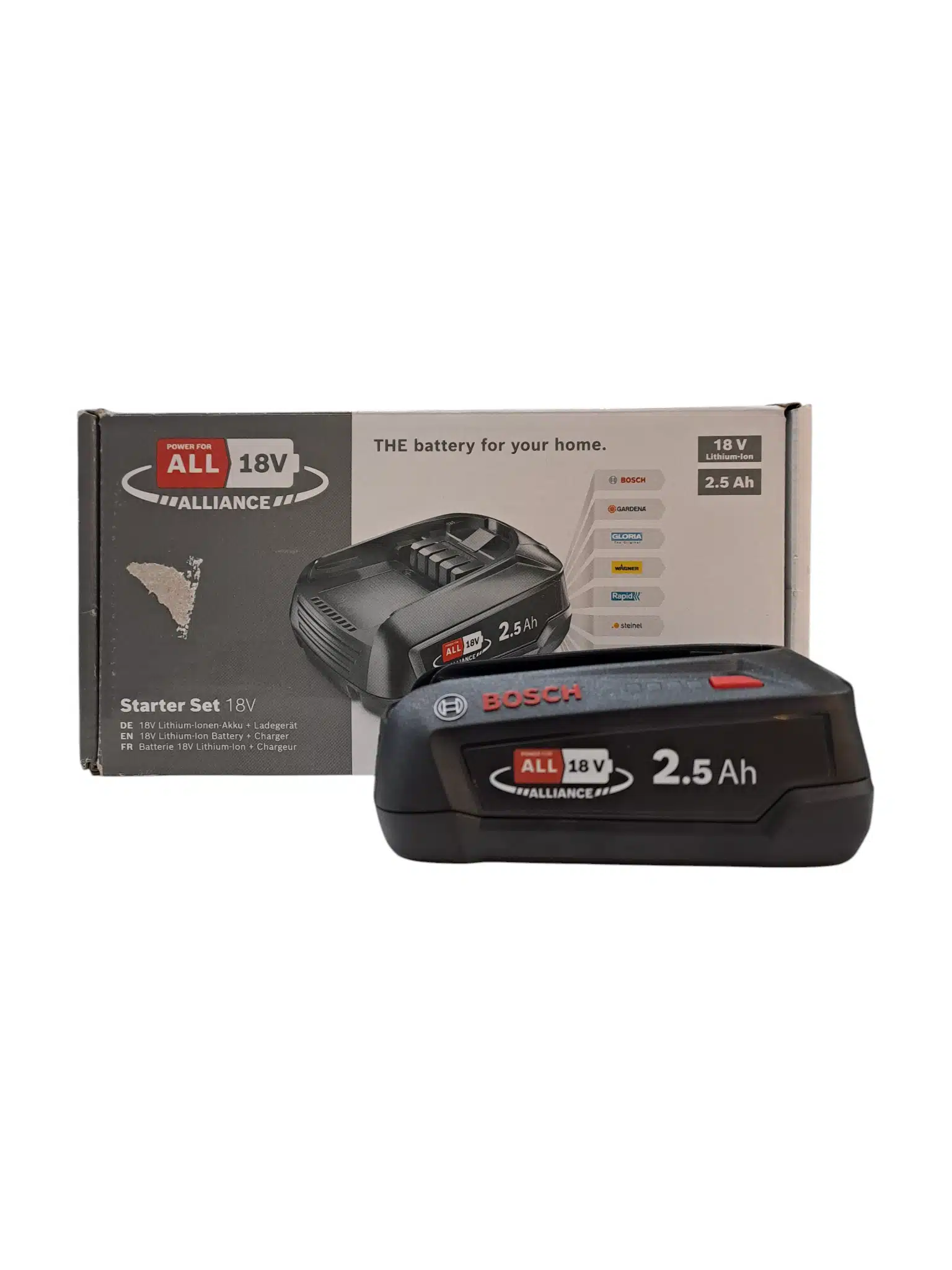 Bosch Starter Set Batería PBA 18V 2.5Ah + Cargador AL 1600 A02 625