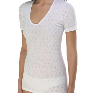 5828 CAMISETA CALADA MANGA CORTA HILO DE ESCOCIA 100% ALGODÓN ANTIALÉRGICA