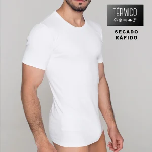 9261 CAMISETA MANGA CORTA AFELPADA TÉRMICA. SECADO RÁPIDO