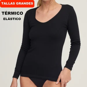 9818b CAMISETA MANGA LARGA AFELPADA TÉRMICA ADAPTABLE