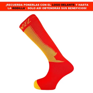 PRENEL - Medias Potenciadoras del Rendimiento con Energía Elástica - COLOR ESPAÑA LOGO PRENEL