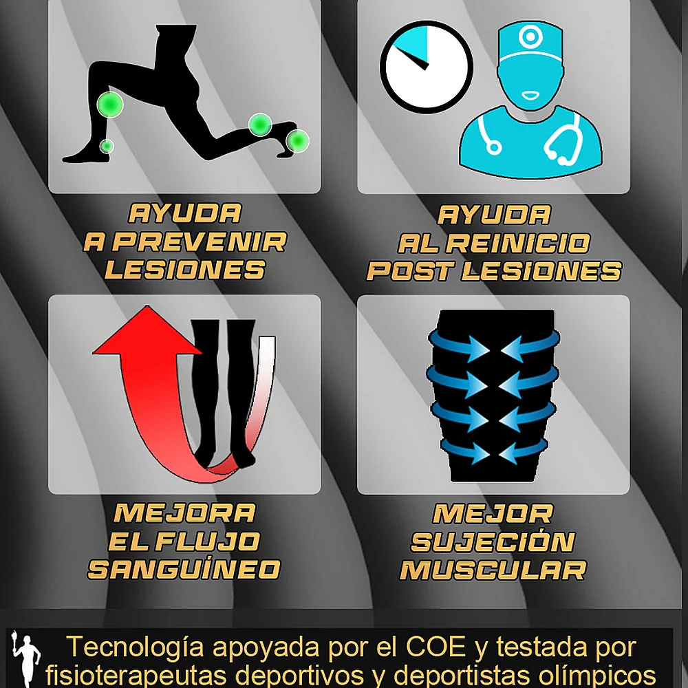 PRENEL - Medias Potenciadoras del Rendimiento con Energía Elástica - CELESTE LOGO PRENEL - Imagen 5