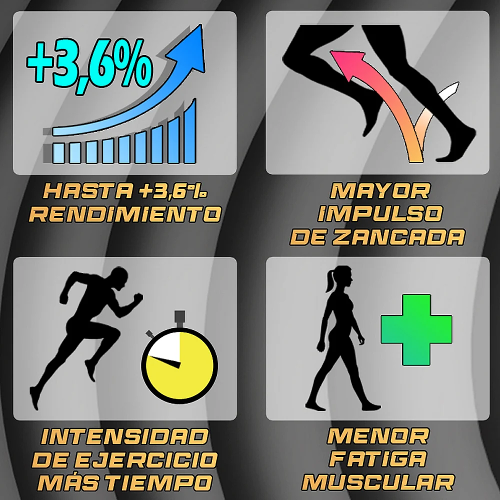 PRENEL - Medias Potenciadoras del Rendimiento con Energía Elástica - NEGRA LOGO PRENEL - Imagen 4