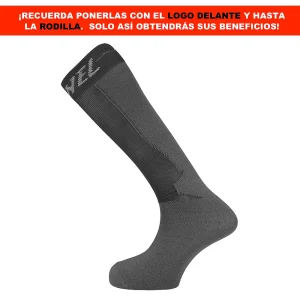 PRENEL - Medias Potenciadoras del Rendimiento con Energía Elástica - GRIS LOGO PRENEL