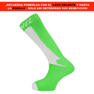 PRENEL - Medias Potenciadoras del Rendimiento con Energía Elástica - VERDE LOGO PRENEL