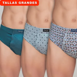 443b PACK 3 SLIPS ABIERTOS ESTAMPADOS ROMBOS