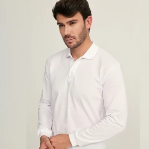 7358 POLO PIQUÉ MANGA LARGA CON PUÑO