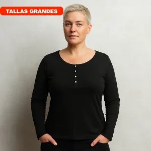 7909b CAMISETA PANADERA MANGA LARGA CON BOTONES