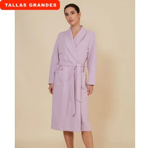 BATA AFELPADA CINTURÓN Y BOLSILLOS