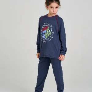 PIJAMA AFELPADO CUBO RUBIK PARA NIÑOS