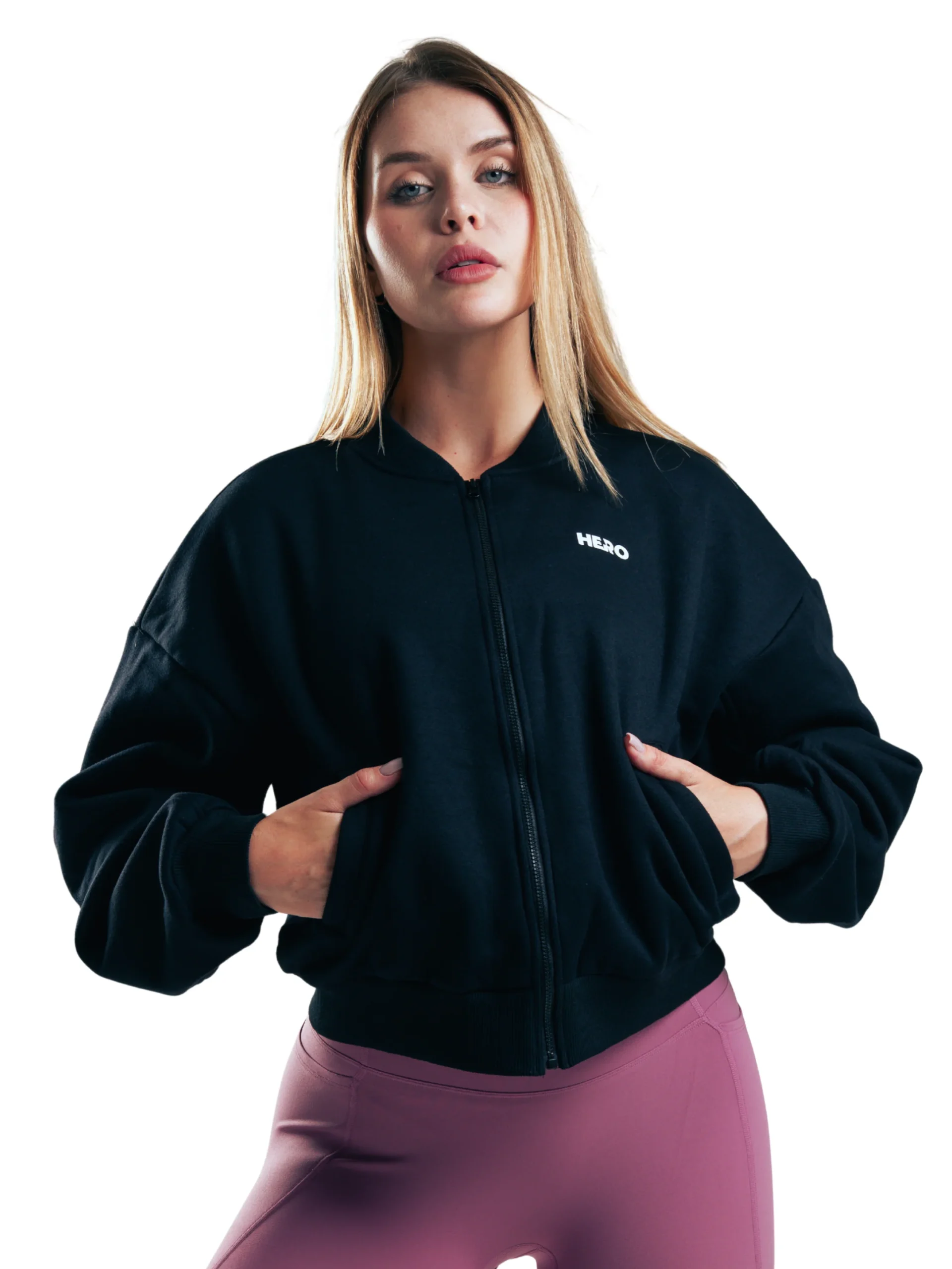 BOMBER BASIC FIT NEGRO - Imagen 2