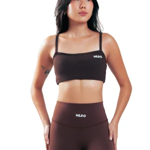 CROP TOP ACANALADO HERO MARRON