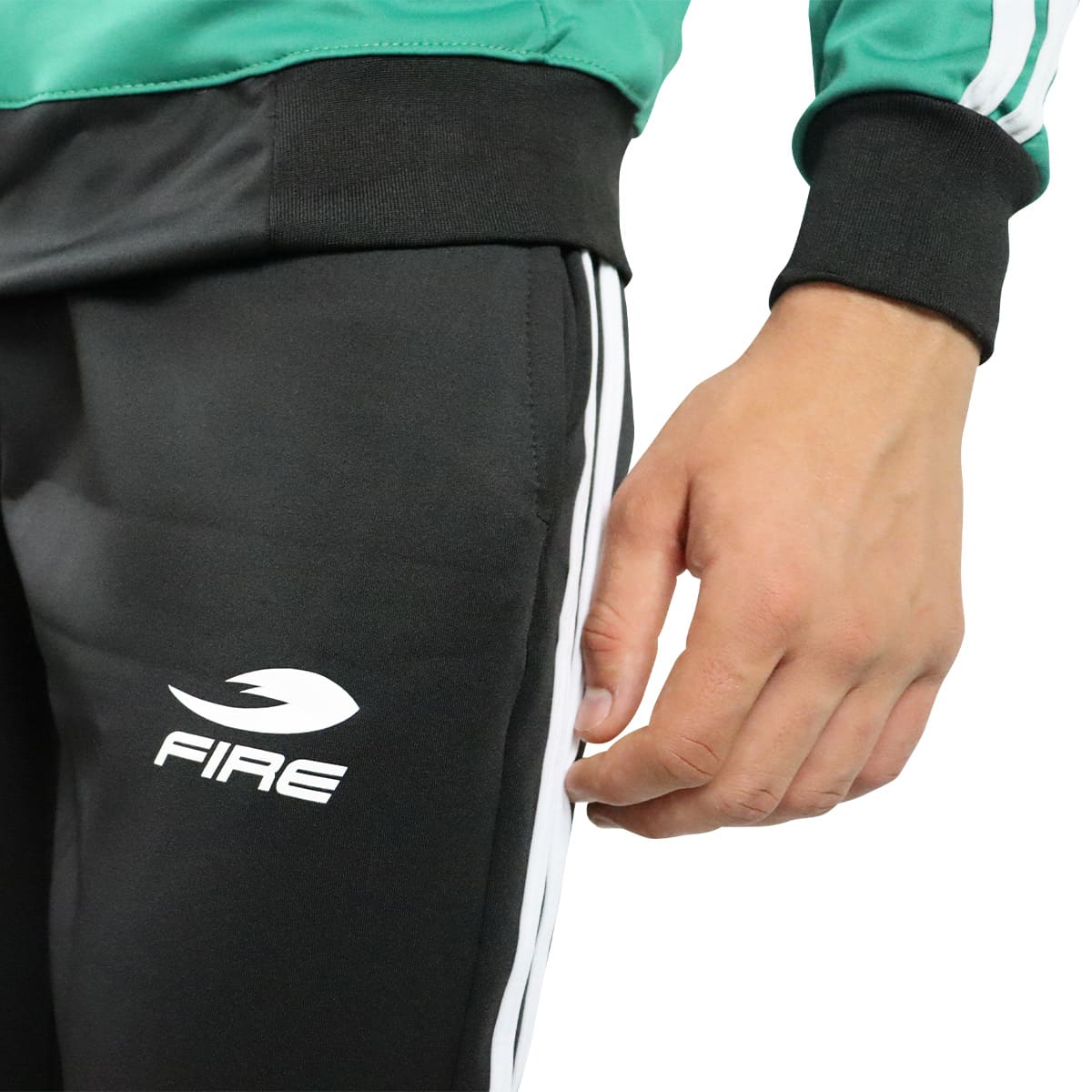 Conjunto Deportivo Fire Sports Pants Varonil M3 Verde/Negro - Imagen 6
