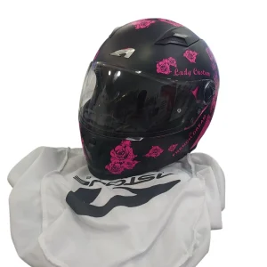 Casco De Moto Astone GTK6 Rosa Negro + Funda Segunda Mano