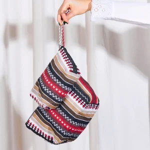 Neceser/estuche tejido manchego rojo