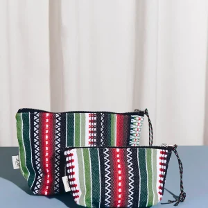 Neceser/estuche tejido manchego verde