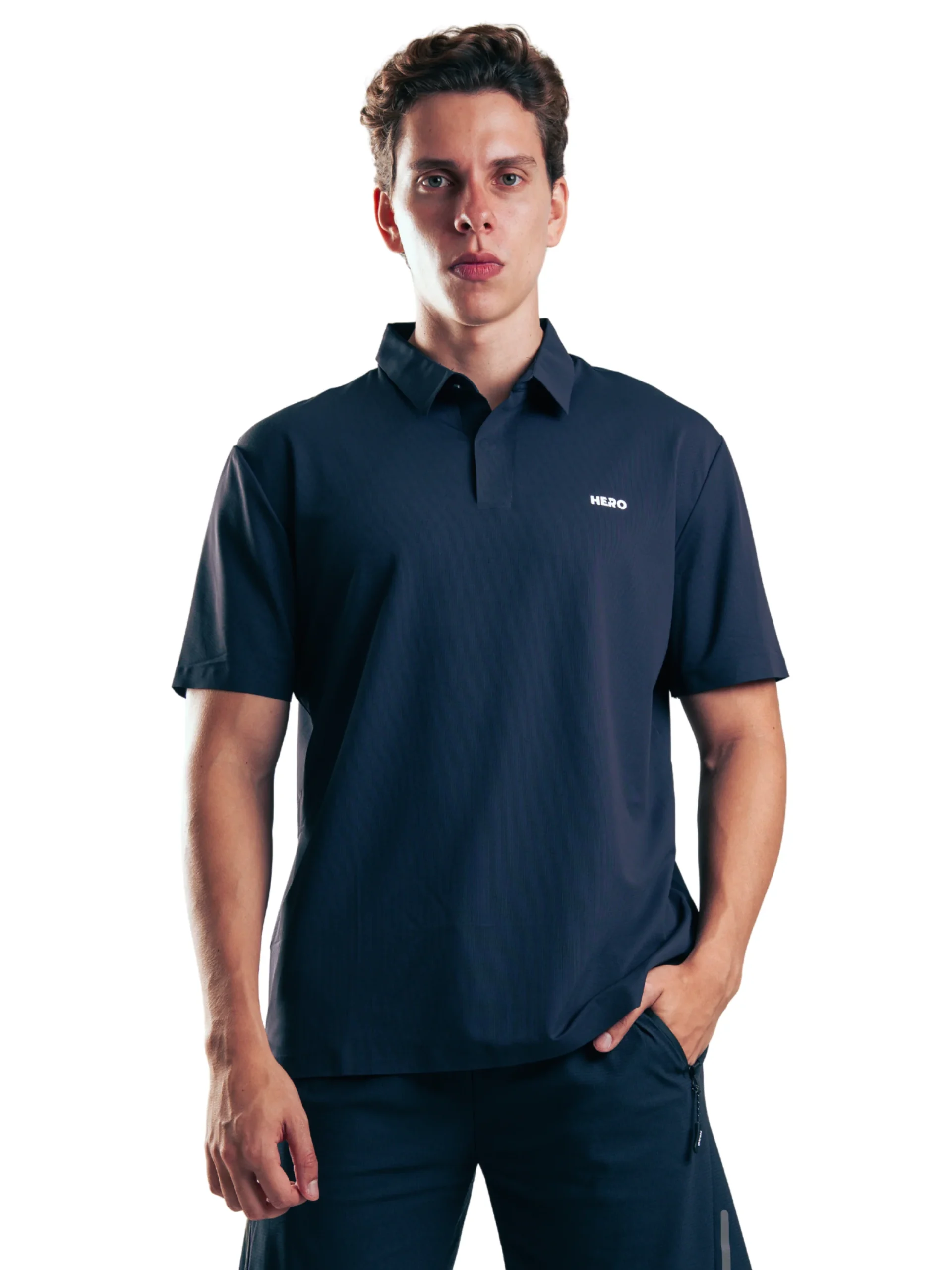 FITNESS POLO HERO NAVY - Imagen 2
