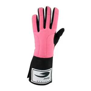 Guante de Esgrima Zurdo Fire Sports para 3 armas lavable Rosa/Negro