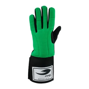Guante de Esgrima Zurdo Fire Sports para 3 armas lavable Verde/Negro
