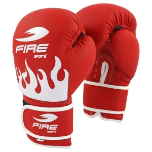 Par de Guantes de PVC Fire Sports ONE para Entrenamiento Rojo