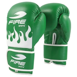 Par de Guantes de PVC Fire Sports ONE para Entrenamiento Verde