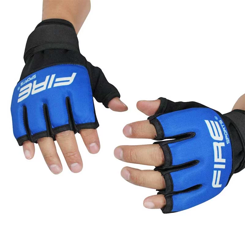 Par de Guantes de Gel con vendaje Fire Sports para box y artes marciales Azul/Negro - Imagen 8