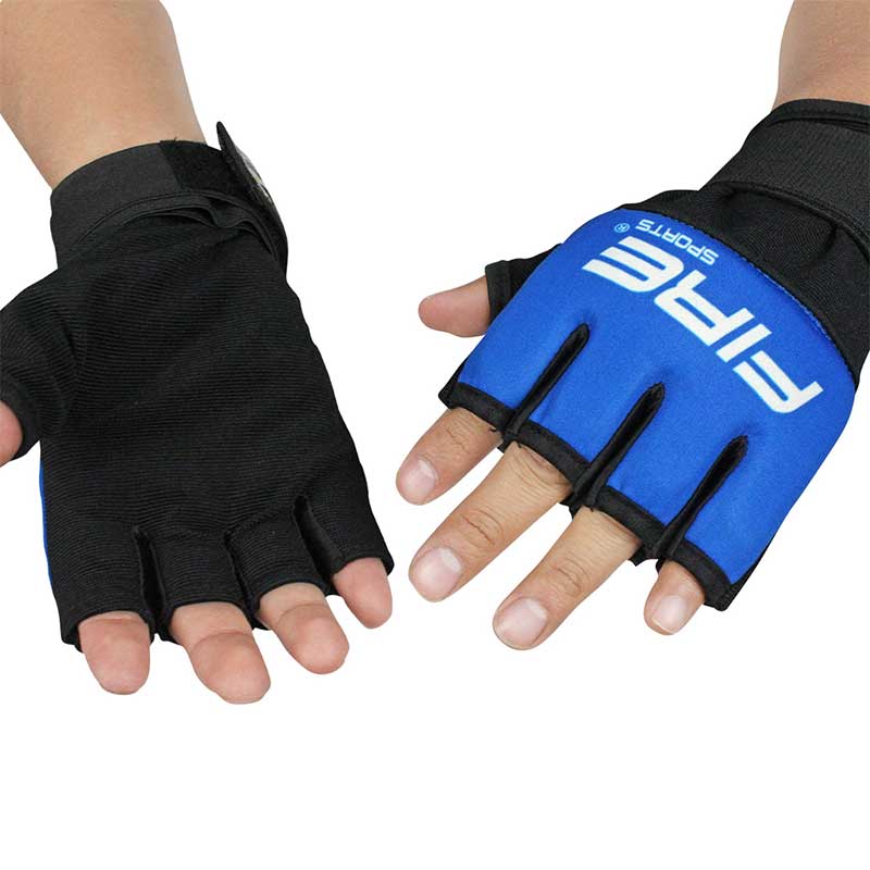 Par de Guantes de Gel con vendaje Fire Sports para box y artes marciales Azul/Negro - Imagen 9