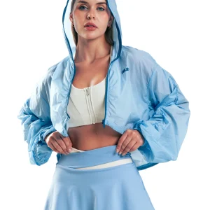 JACKET CROP ZIP HERO AZUL