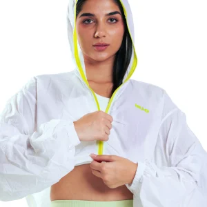 JACKET CROP ZIP HERO BLANCO