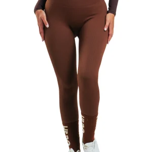 LEGGIN DAMA ACANALADO HERO MARRON
