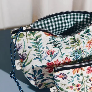 Neceser/estuche tejido jacquard flores azaleas