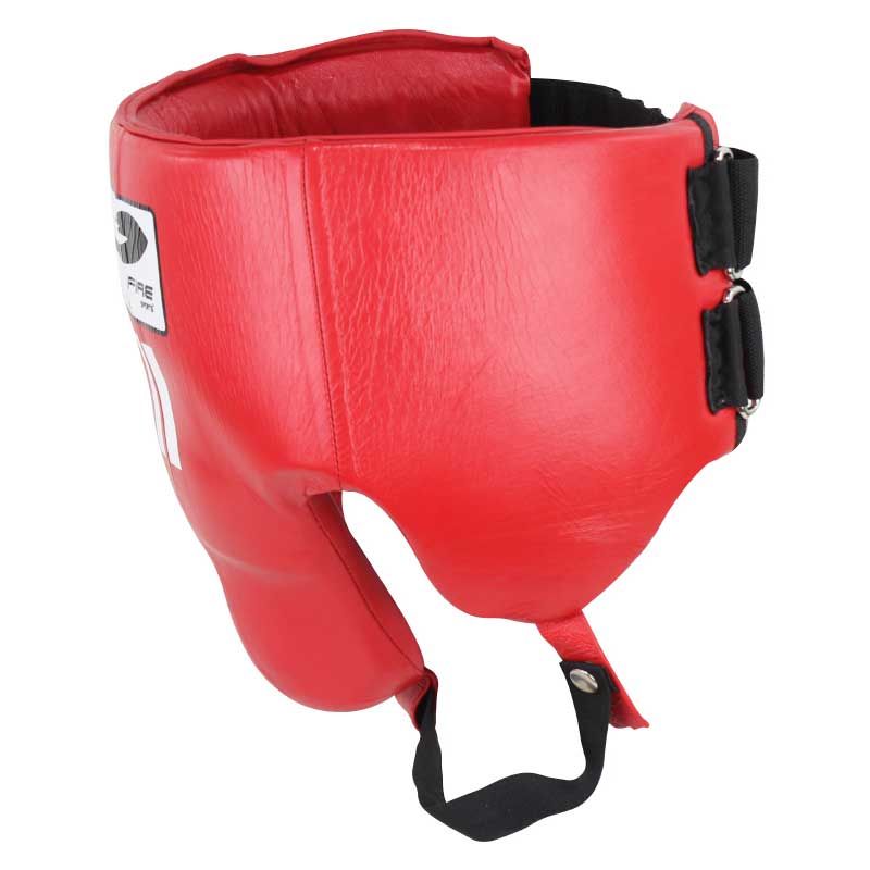 Concha protectora con riñonera Fire Sports de piel para Box varonil M2 Rojo/Blanco - Imagen 4
