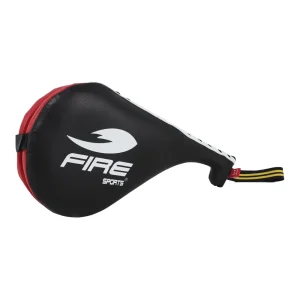 Palchagui Doble Fire Sports de PVC para entrenamiento de Karate y Taekwondo Negro/Rojo