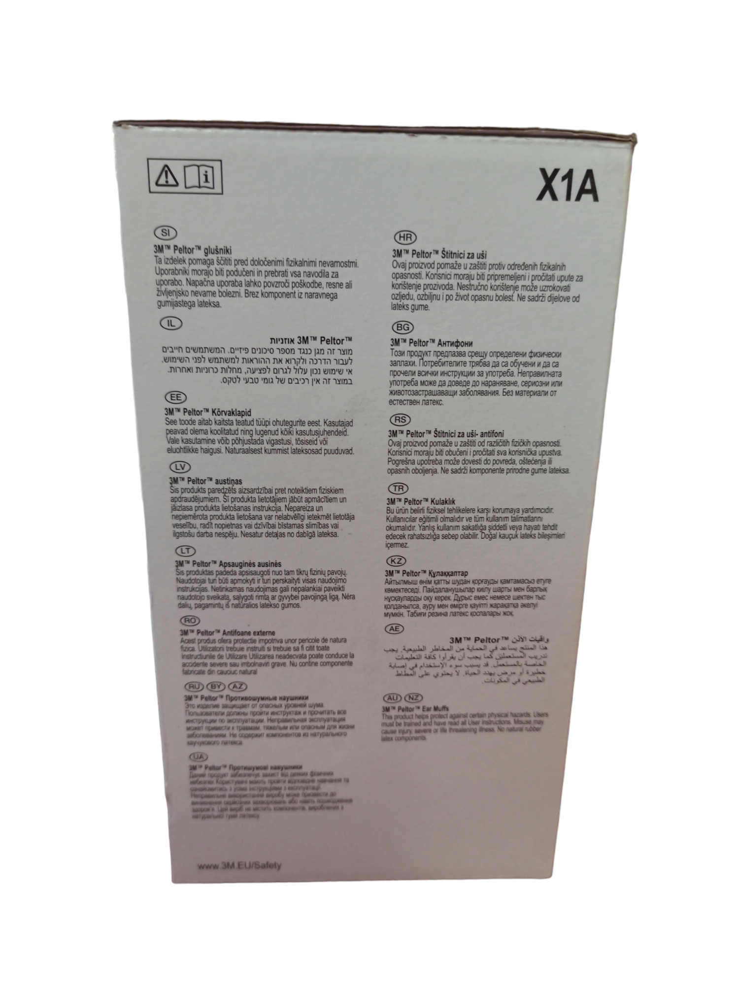 3M Peltor X1A Protector de Orejas Auditivo Talla SML Negra/Verde - Imagen 5