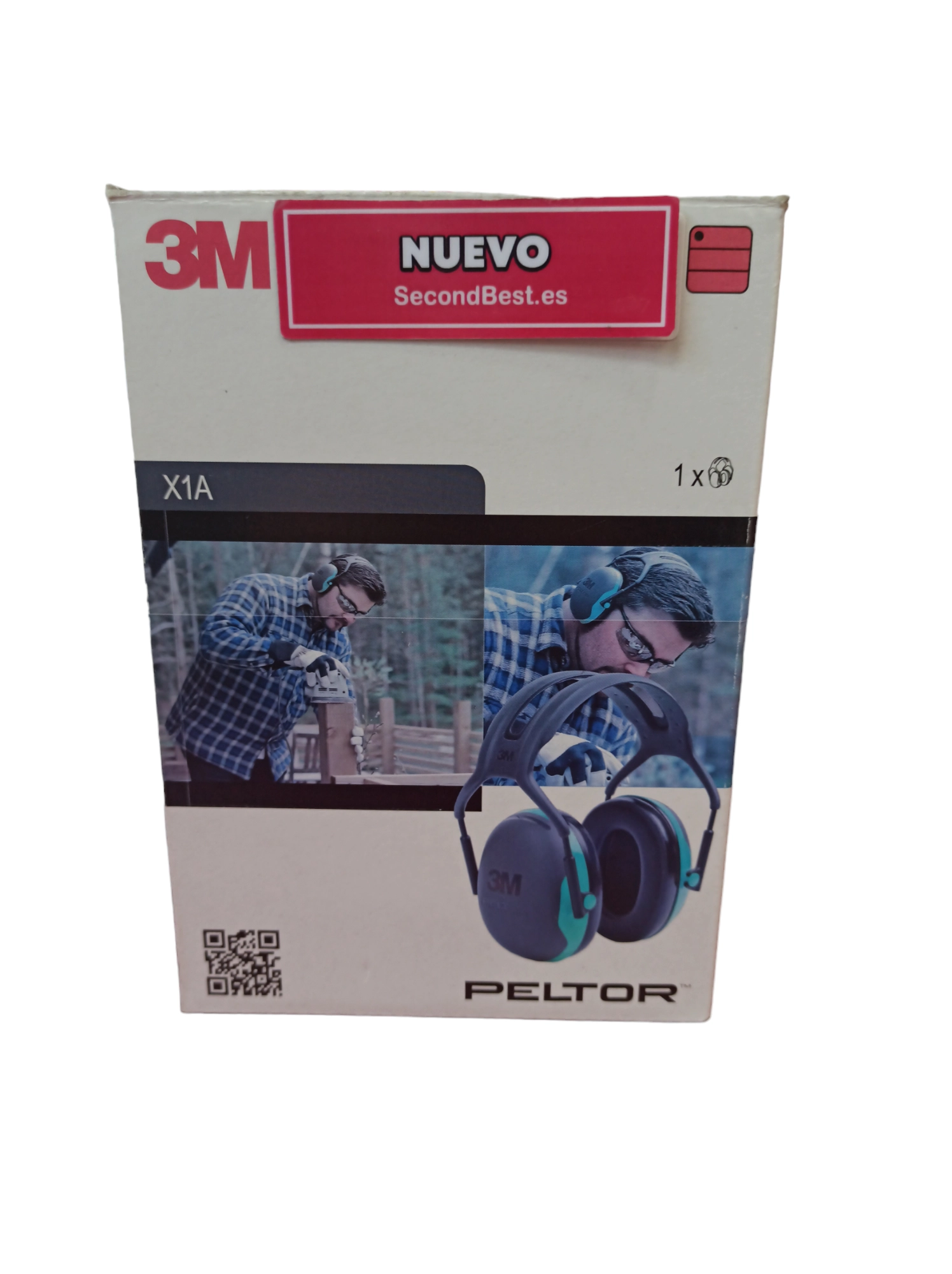 3M Peltor X1A Protector de Orejas Auditivo Talla SML Negra/Verde