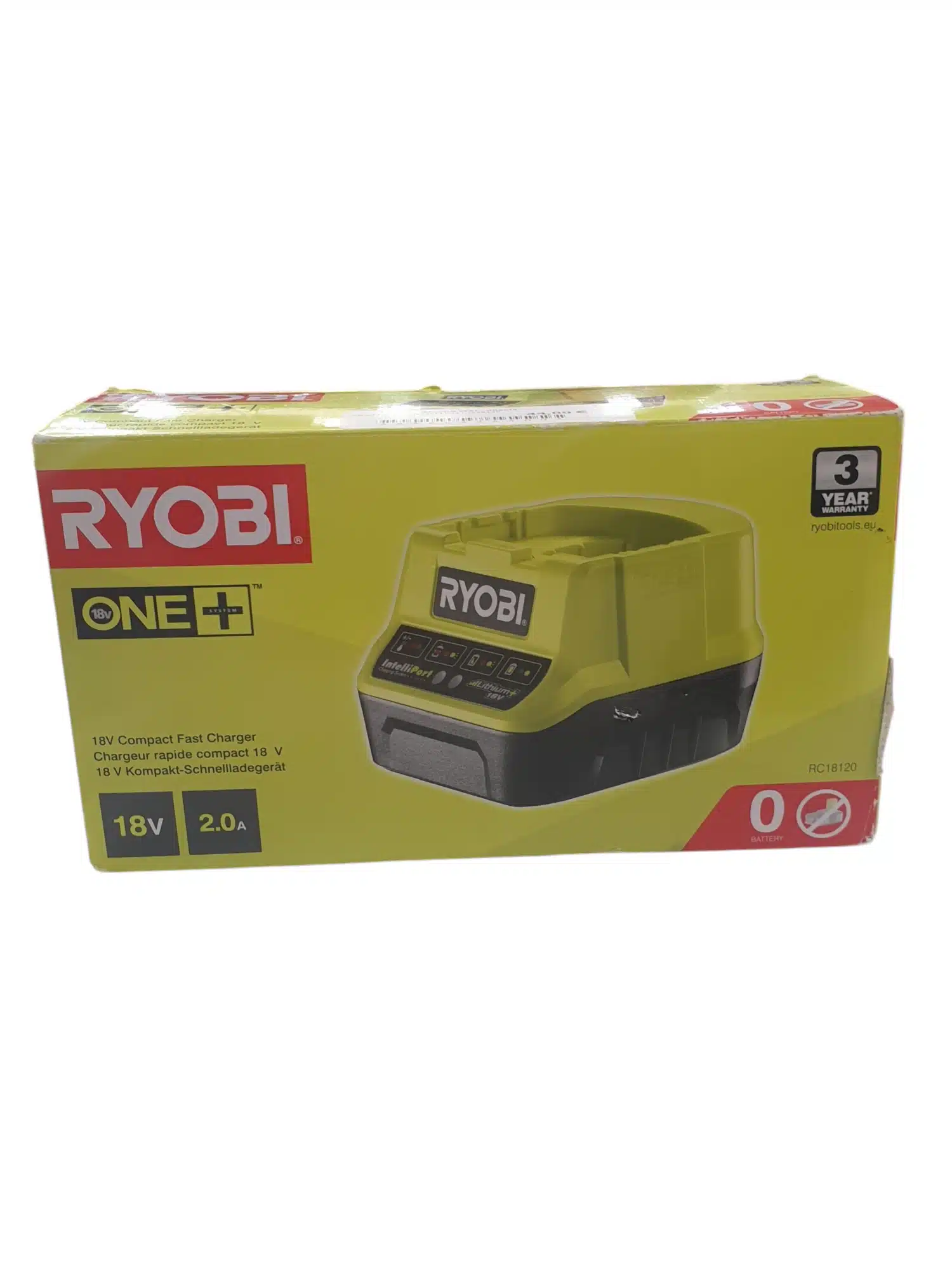 TechTronic Ryobi One+ RC18120 18V Cargador De Carga Rápida - Imagen 2