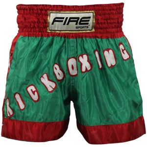 Short deportivo Fire Sports para Kick boxing (pantalón corto) Verde