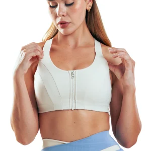 ZIP SPORTS BRA HERO BEIGE