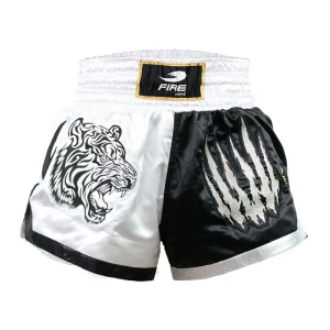 Short Fire Sports para Muay Thai y Kick boxing (pantalón corto) Diseño Black-Tigre