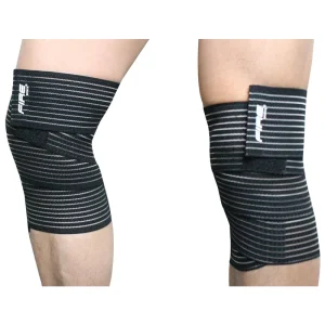 Par de vendaje Fire Sports para soporte de Rodilla Negro