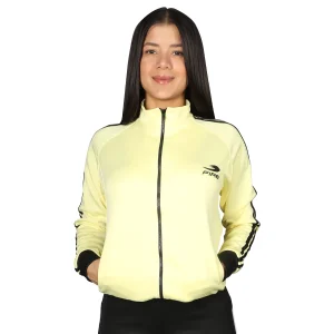 Sudadera con cierre Fire Sports Amarilla con Negro Femenil
