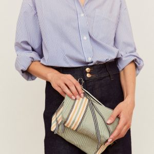 Neceser/estuche sarga de burgos verde