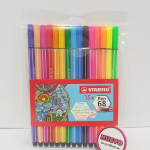 Stabilo Acuareable Estuche 10 Colores + 5 Neon Pen 68 Nuevo