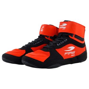 Par de zapatillas profesional para Boxeo Fire Sports Rojo